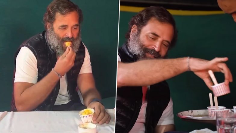 Rahul Gandhi ate Ice Cream: ஐஸ்கிரீமை காலி செய்த ராகுல் காந்தி.. 