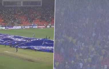 Rain on IPL 2023: வேலையை காட்டிய வருண பகவானால் தடைபட்ட ஆட்டம்.. ரசிகர்கள் சோகம்.. இறுதியில் என்ன??..!