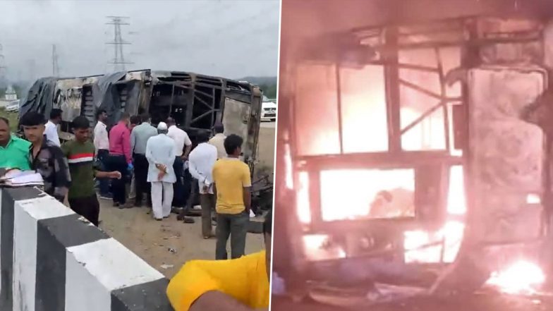 Maharashtra Bus Fire: நள்ளிரவில் அதிபயங்கர விபத்து.. பேருந்து கவிழ்ந்து தீப்பிடித்ததில் 25 பேர் உடல்கருகி பரிதாப பலி.!