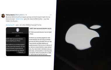 Apple's State-Sponsored Attack Message: எதிர்க்கட்சியை சேர்ந்த முக்கிய புள்ளிகளின் ஸ்மார்ட்போனை உளவுபார்த்த மத்திய அரசு?.. குற்றச்சாட்டும்-ஆப்பிளின் விளக்கமும்.!