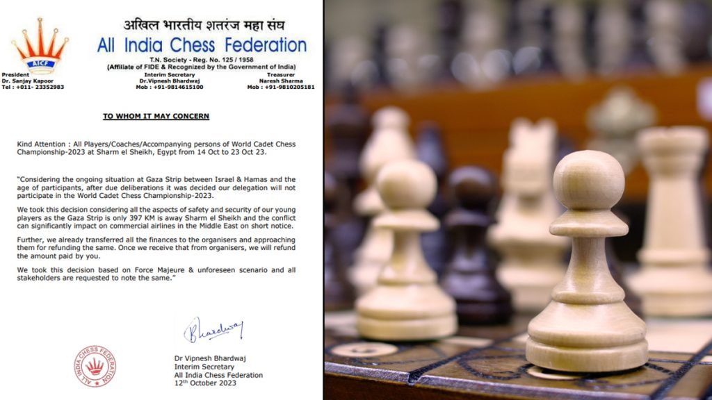 All India Chess Federation: மத்திய கிழக்கு நாடுகளில் போர் பதற்றம் ...