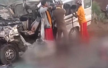 Van Truck Collison: லாரி - வேன் மோதி கோர விபத்து: கோவிலுக்கு சென்ற குடும்பத்தினர் 8 பேர் பரிதாப பலி.. பனிமூட்டம், அதிவேகத்தில் நடந்த சோகம்.!