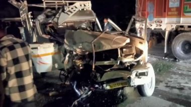 Rajasthan Car Crash: கார் - லாரி மோதி ஏற்பட்ட விபத்தில் 4 பேர் பரிதாப பலி: தேசிய நெடுஞ்சாலையில் கண்ணிமைக்கும் நேரத்தில் நடந்த சோகம்.!