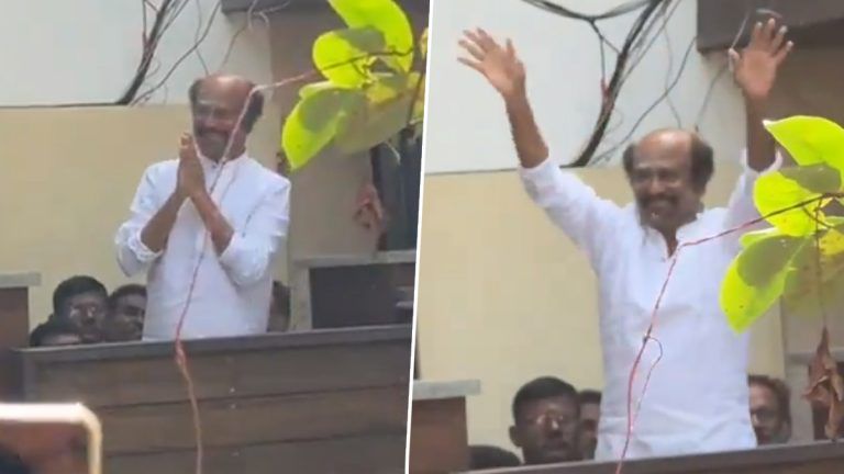 Rajinikanth New Year Wish: ரசிகர்களை நேரில் சந்தித்து ஆங்கில புத்தாண்டு வாழ்த்துக்கள் கூறிய நடிகர் ரஜினிகாந்த்; தலைவா., தலைவா என ஆட்பறிந்த ரசிகர்கள்.!