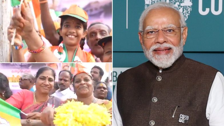 Modi Appa- PM Gets Grand Welcome In Tiruchirapalli: 