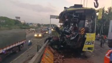 Bus-Lorry Collision On Trichy-Chennai Highway: திருச்சி - சென்னை தேசிய நெடுஞ்சாலையில் பஸ்ஸை நொறுக்கி விட்டு ஓடிய லாரி டிரைவர்.. 2 பேர் பலி.. 12 பேர் காயம்..!